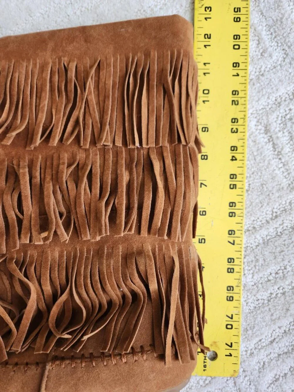 Fringe zip-on boots